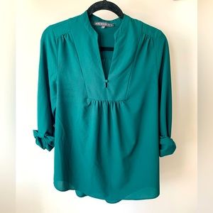 Green blouse with button